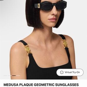 Versace Black and Gold Sunglasses